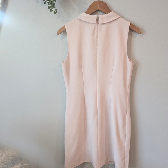 Karl Lagerfeld Pink Sleeveless Sheath Dress with Peter Pan Collar - Picture 6 of 7